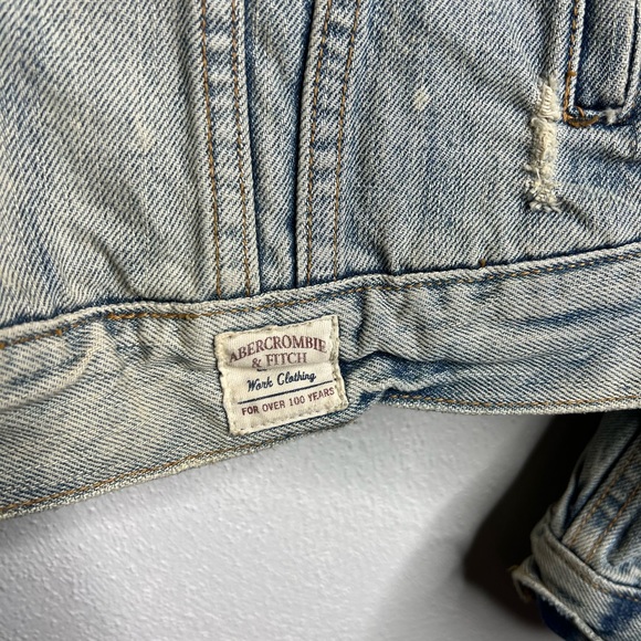 Abercrombie & fitch denim jacket men’s size XL blue - Picture 7 of 12